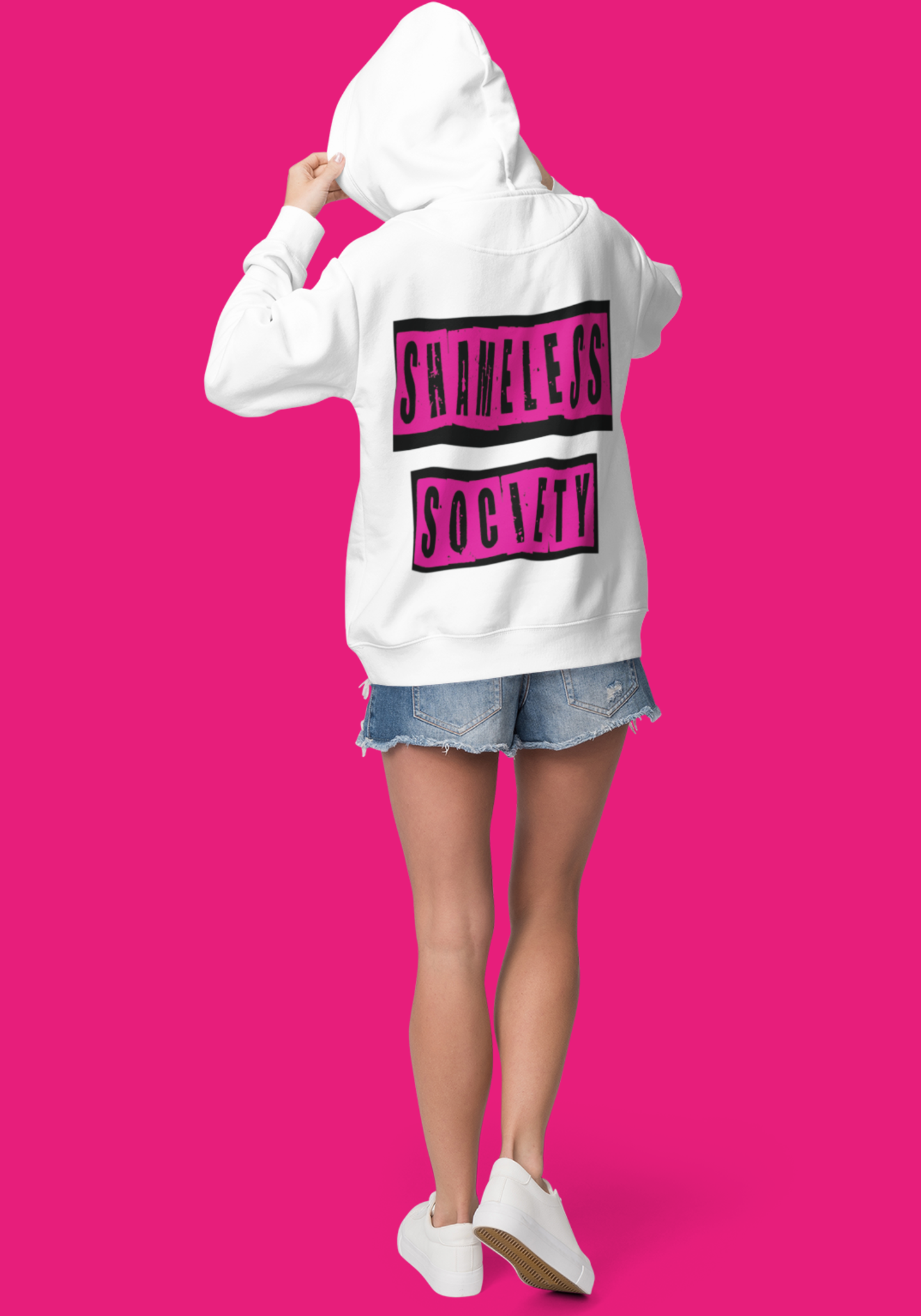 Pink Shameless Society Zip Hoodie
