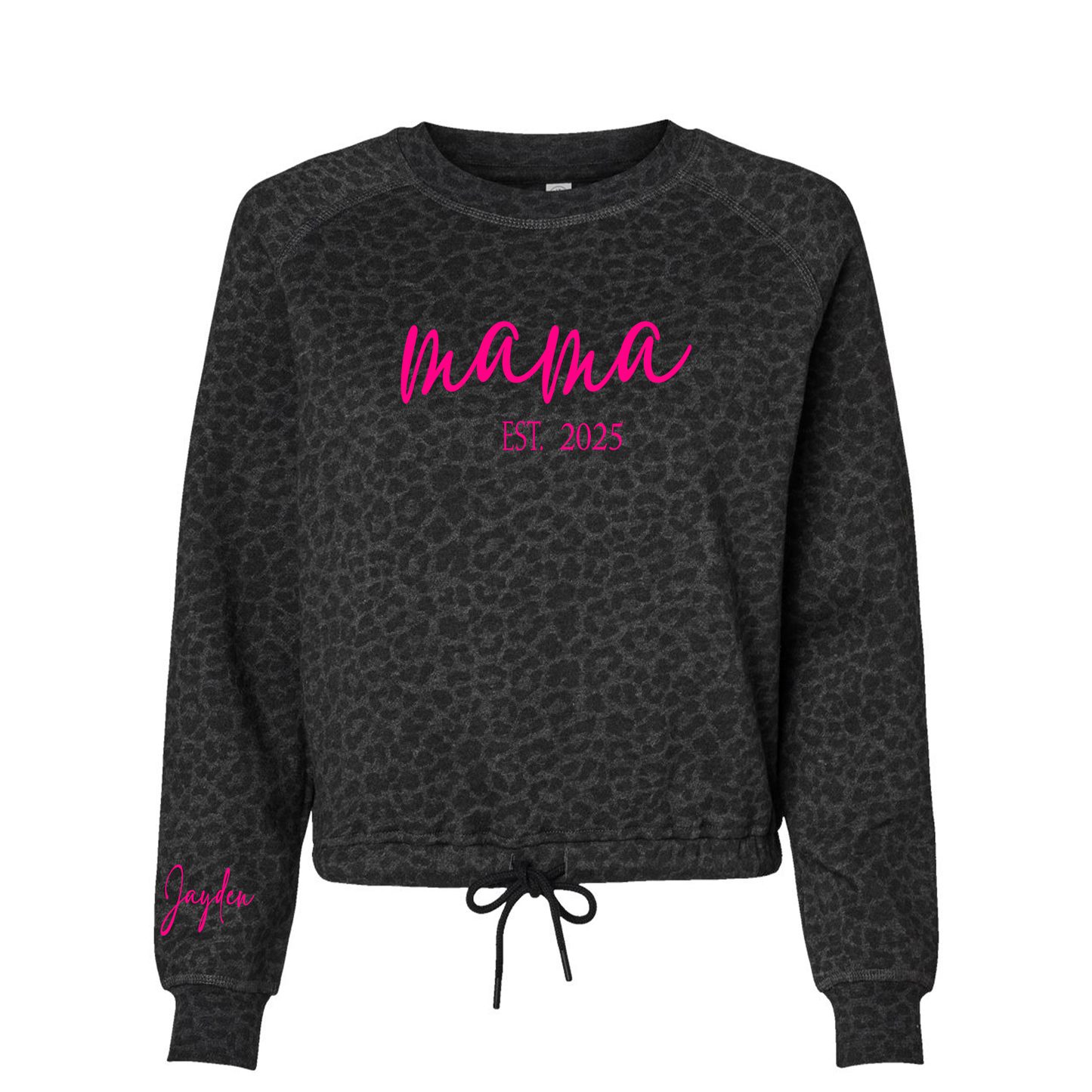 Custom Leopard Mama Crewneck Sweatshirt