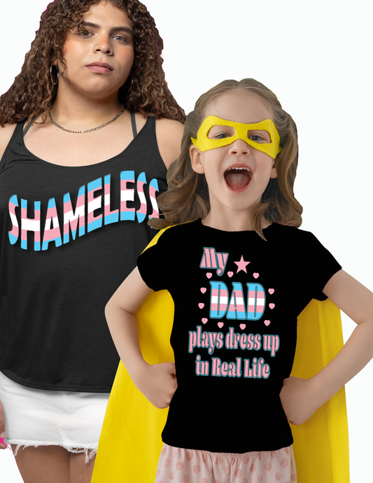 My Dad Plays Dress Up Kids Tshirt