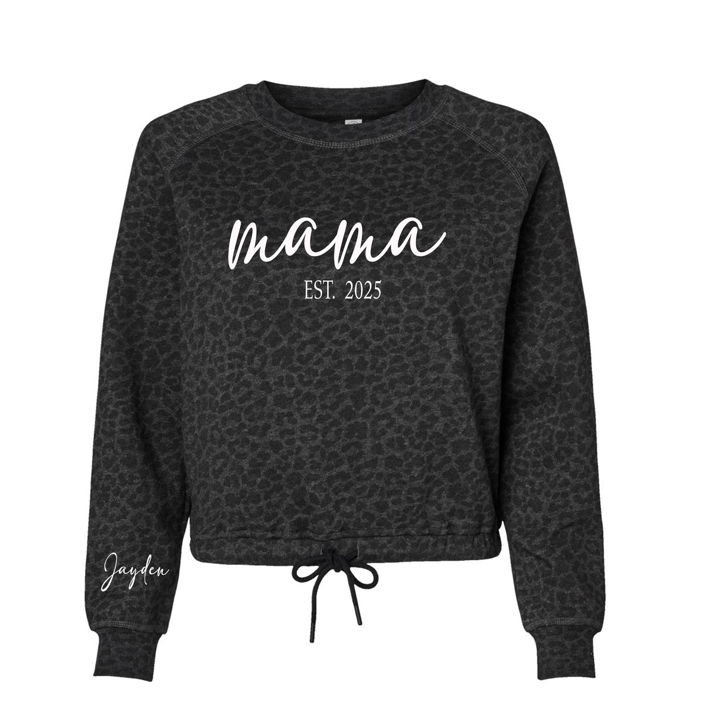 Custom Leopard Mama Crewneck Sweatshirt