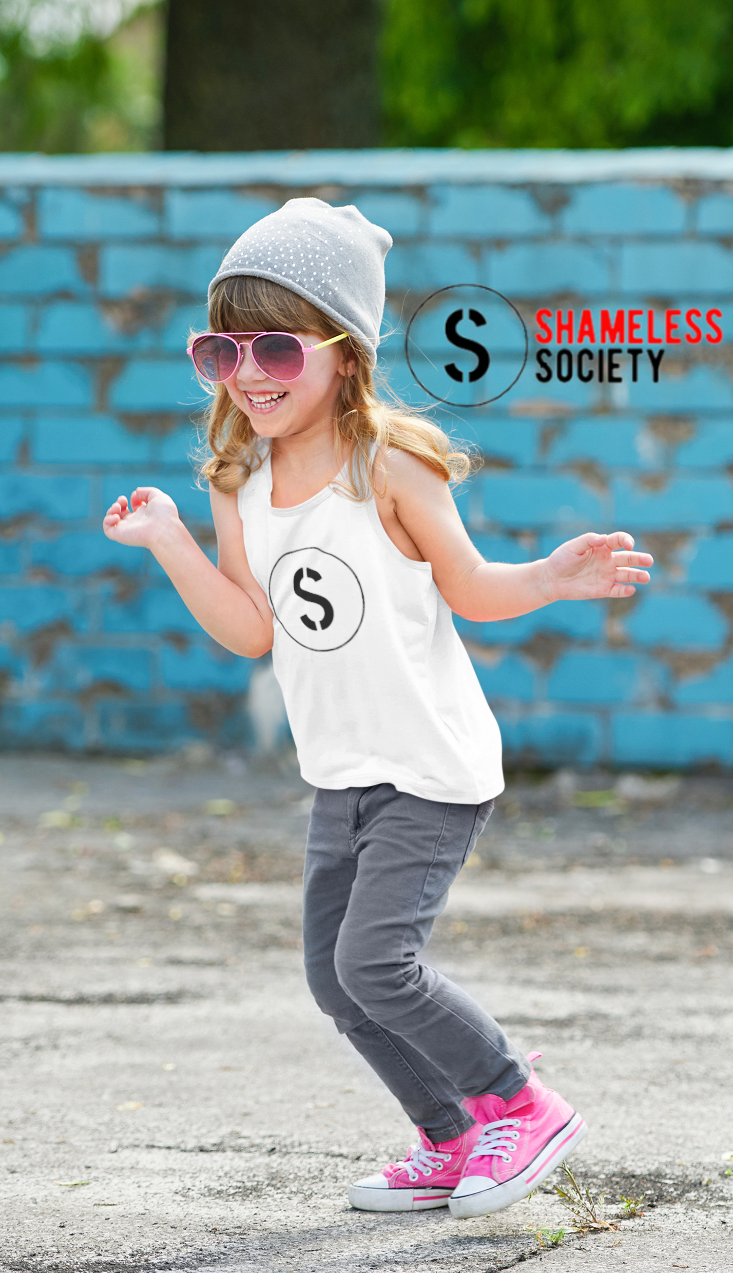 Shameless Society S Logo Girls Tank Top